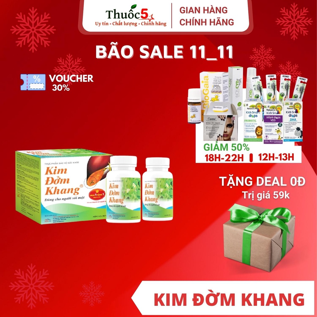 [GIÁ GỐC] Kim Đởm Khang Dùng cho người bị sỏi túi mật - Hộp 180 viên