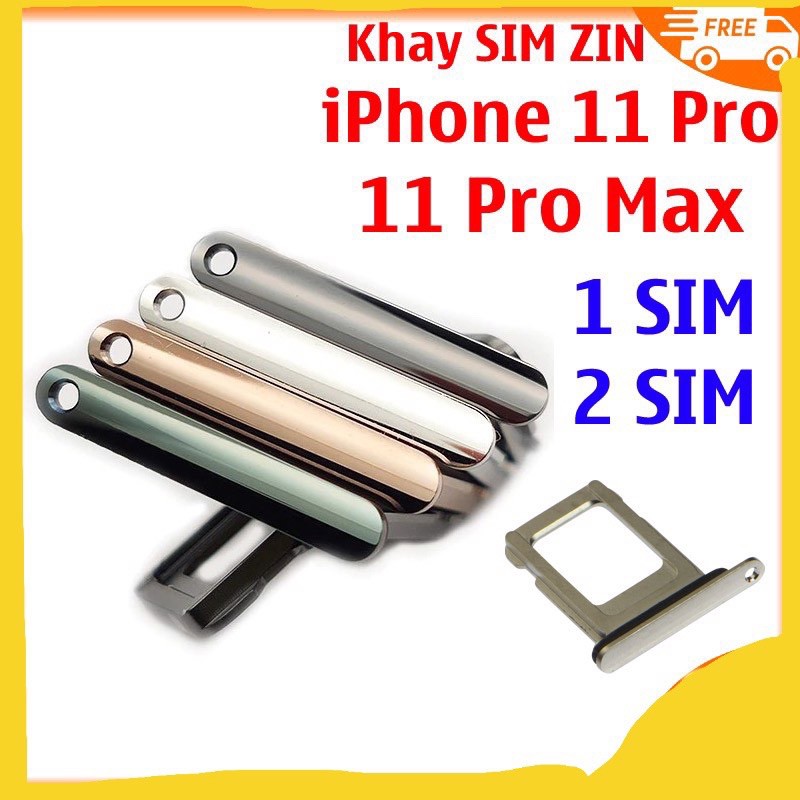 khay Sim iphone 11 / 11 Pro / 11 Pro Max Đủ màu Gold / Siver / xanh / Gray