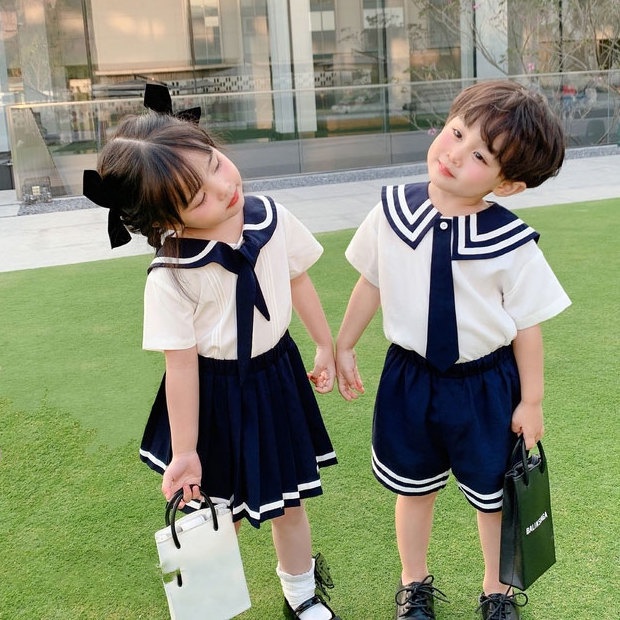Bộ Đồ Thời Trang Mùa Hè Kiểu Hàn Nhật Mới 2022 Cho Bé Trai Và Gái
