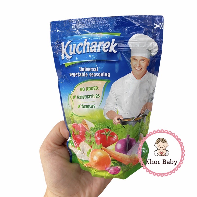 [HSD 8/2022] Hạt nêm rau củ Kucharek (Đức) 200g (cho bé 12m+)