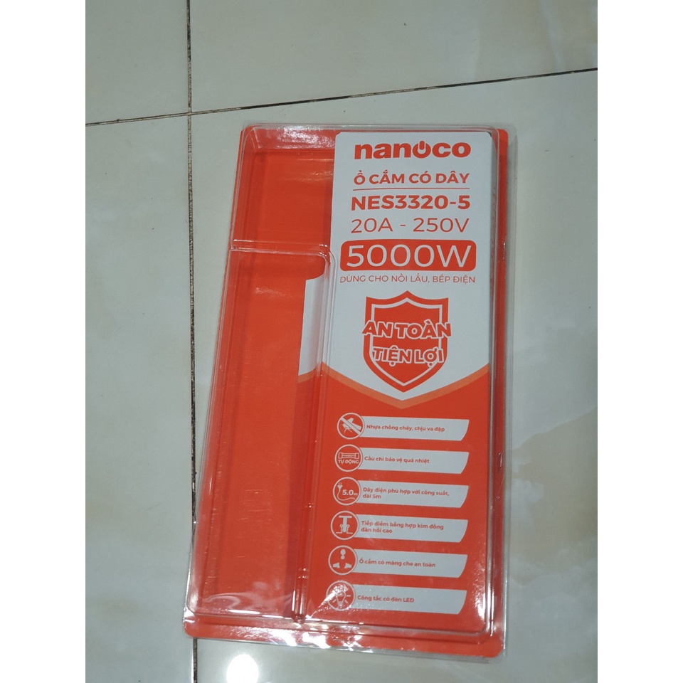 Ổ Cắm Có Dây Nanoco NES5215-3/NES3332-3