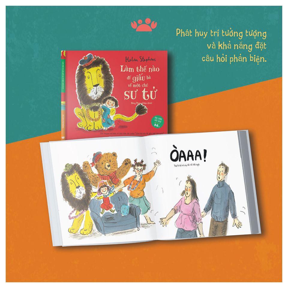 Sách - Combo 3 "Làm thế nào để giấu một chú sư tử" - dành cho bé 5-8 tuổi - Crabit Kidbooks