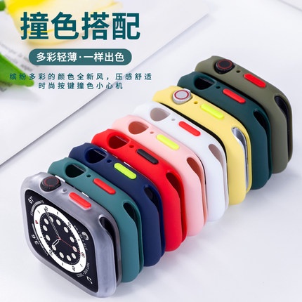 Ốp Bảo Vệ Mặt Đồng Hồ Thông Dụng Chống Sốc Màu Kẹo Tương Phản Cho apple watch S7 / 3 / 4 / 5 / 6 / SE