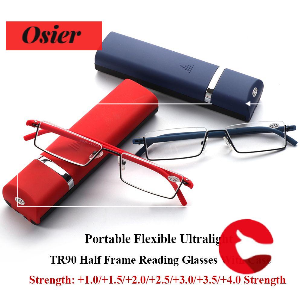 Kính Đọc Sách Tầm Nhìn Nửa Gọng TR90 Siêu Nhẹ Nhiều Màu Sắc Cho Unisex