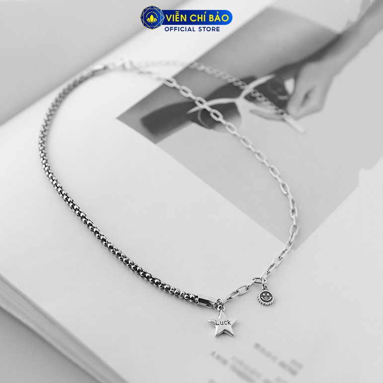 Dây chuyền choker bạc nữ Lucky Star chất liệu bạc thái 925 thời trang phụ kiện trang sức nữ Viễn Chí Bảo D000194
