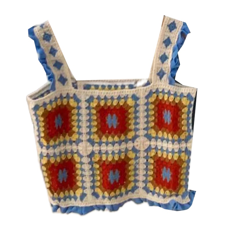 Áo Len Không Tay Cổ Vuông Thời Trang Mùa Hè Dành Cho Nữ