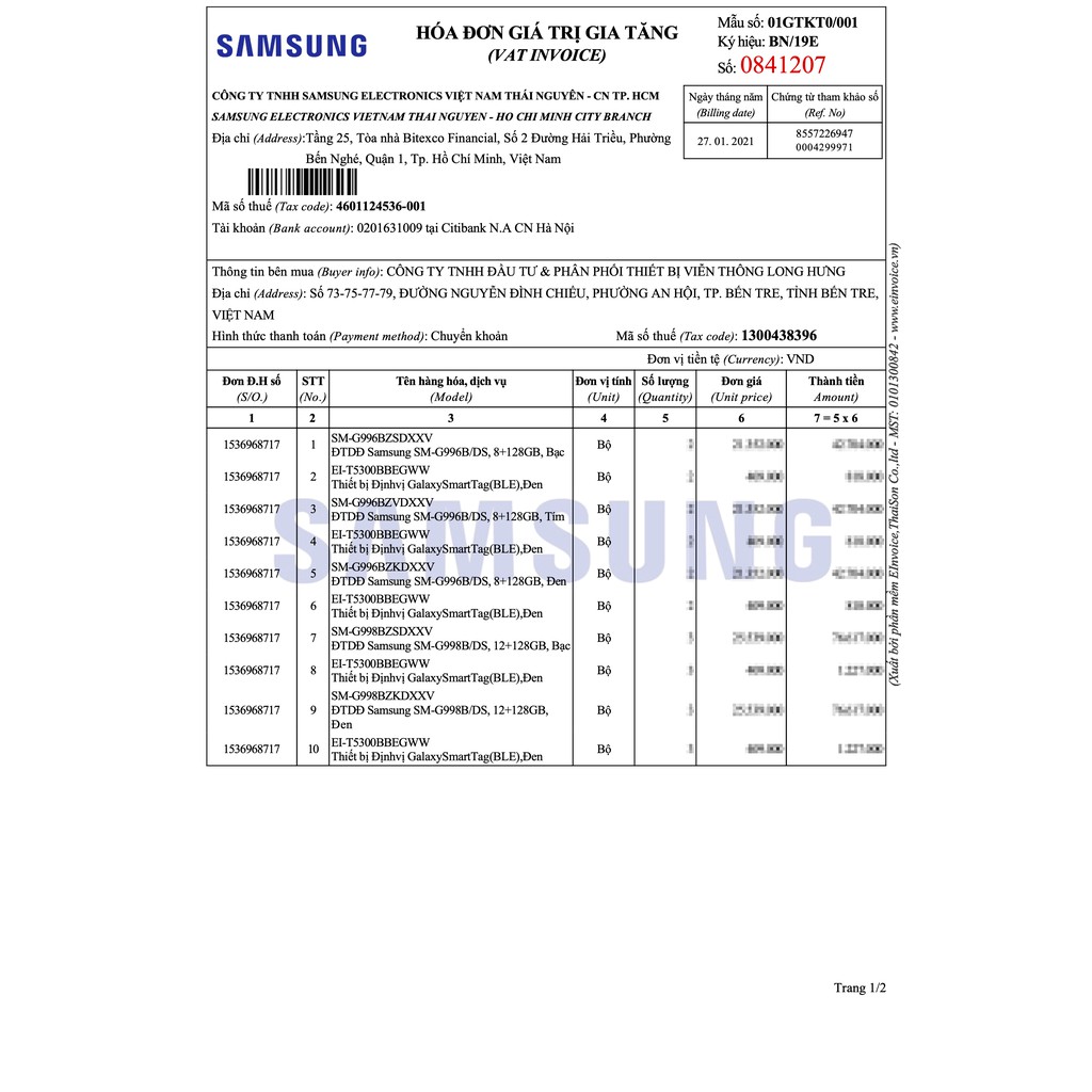 Điện thoại Samsung Galaxy S21 Ultra 5G - Hàng chính hãng