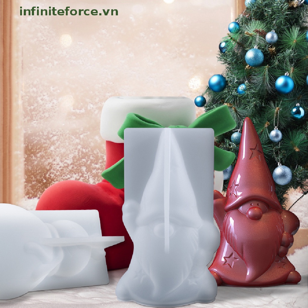 Khuôn Silicon Làm Xà Phòng Hình Ông Già Noel / Người Tuyết