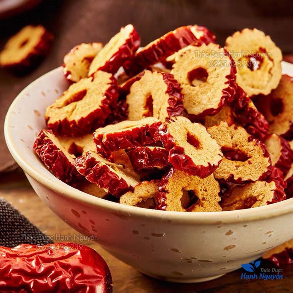 Táo đỏ thái lát sấy khô 1kg (Trà táo đỏ, dưỡng nhan, bổ dưỡng) - Thảo Dược Hạnh Nguyên
