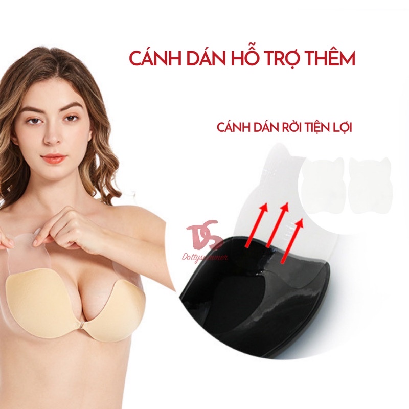 Cặp Miếng Dán Gom Ngực Tạo Khe Tặng Kèm Cánh Dán Rời Hỗ Trợ Nâng Đứng Ngực A B C D