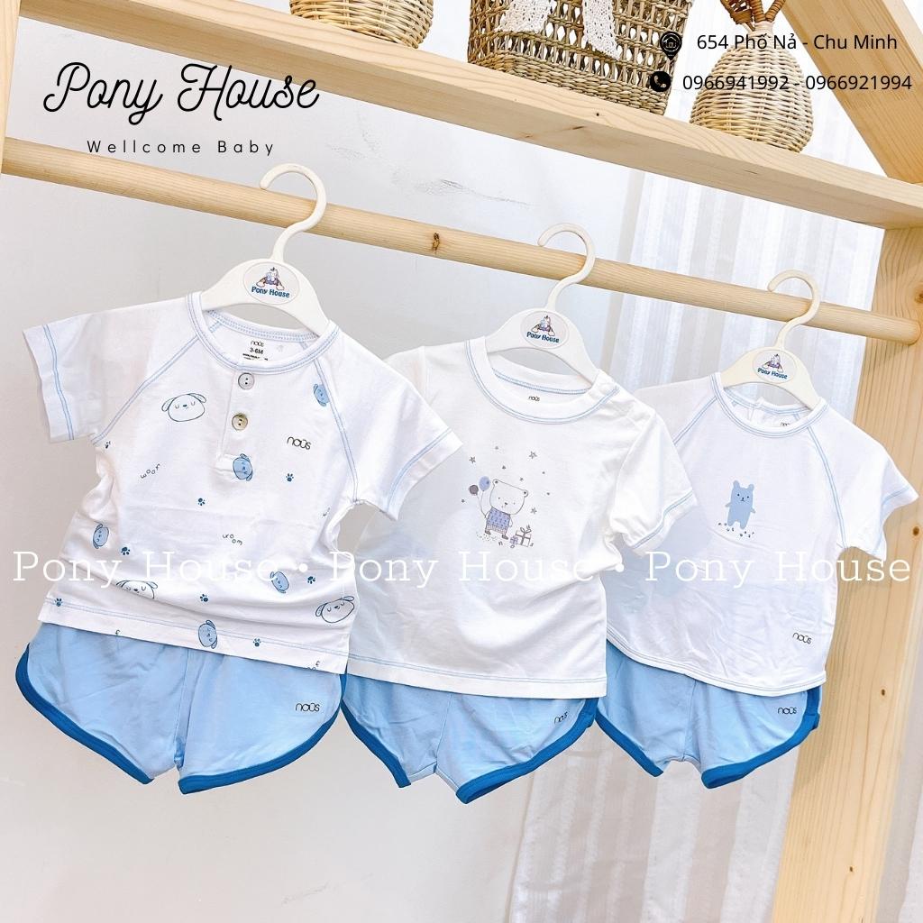 Bộ Quần Áo Cộc Nous Cài Vai Petit Siêu Mềm Mát Cho Bé Trai Size 3 Tháng Đến 18 Tháng (Nous Hè 2022)