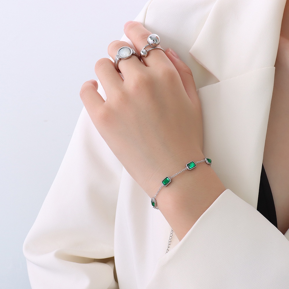 Vòng Tay Mạ Vàng 18K Đính Đá Zircon Sang Trọng Cho Nữ