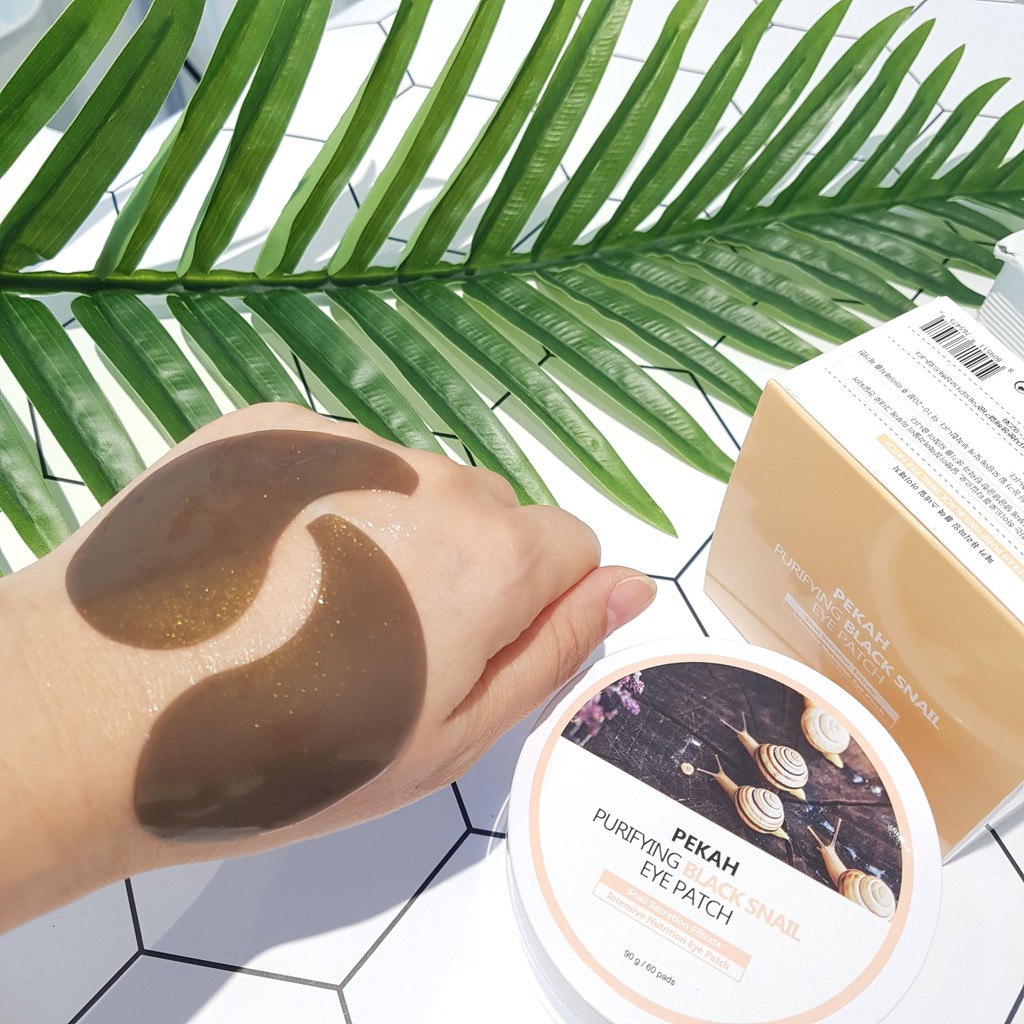 [Mã BMLT30 giảm đến 30K đơn 299K] Mặt Nạ Mắt Giảm Quầng Thâm PEKAH Purifying Black Snail Eye Patch 90g