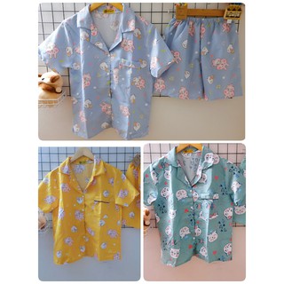 [Siêu rẻ] Đồ Bộ Pijama kate Thái Nhung Mịn Form ngắn