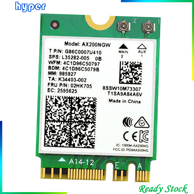 NGFF M.2 Wireless Card AX200 Wi-Fi 6 Card 802.11ax Bluetooth 5.0 PC Desktop