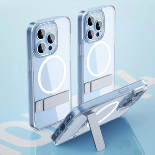 ￼Ốp Lưng Trong Hỗ Trợ Sạc Không Dây MagSafe Iphone 14 Pro Max,14 Pro, 14 Max, 14 Có Đế Dựng Hàng Chính Hãng Không Ố Màu