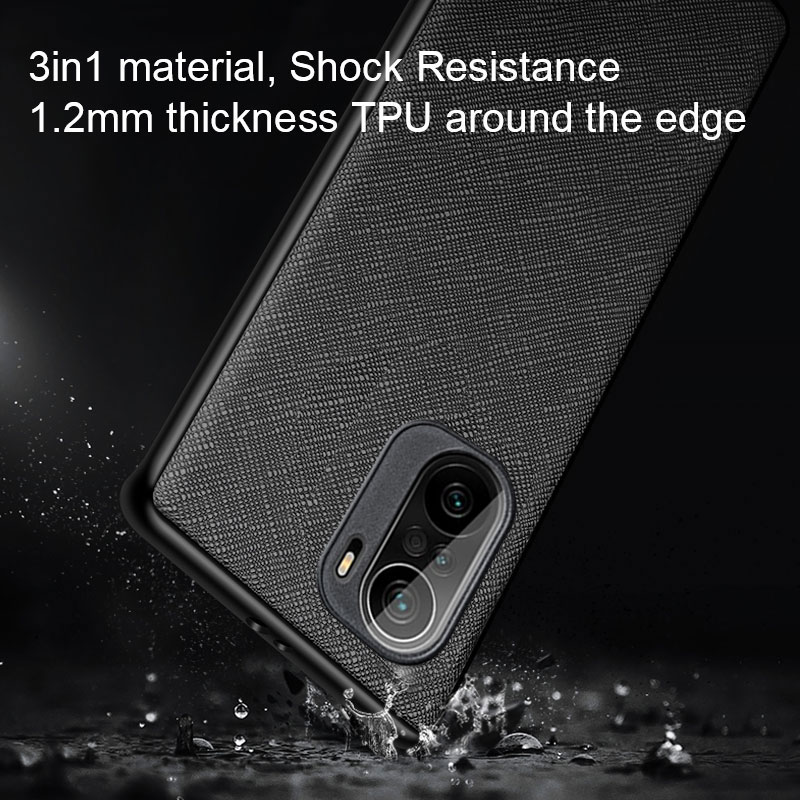 Ốp Lưng Da pu + pc 3 Trong 1 Dùng Cho xiaomi poco f3