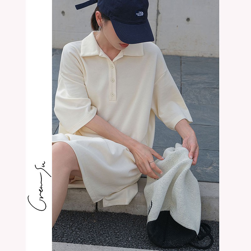 Váy Phông Polo- Đầm Polo Dáng Ngắn Chất Thun M9008-Violet