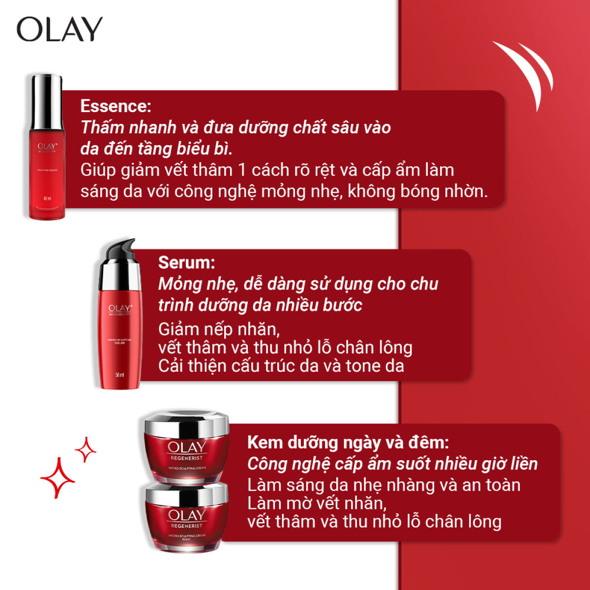 Kem dưỡng ẩm Olay Ban đêm chống lão hóa Regenerist Micro Sculpting Cream Night 50g