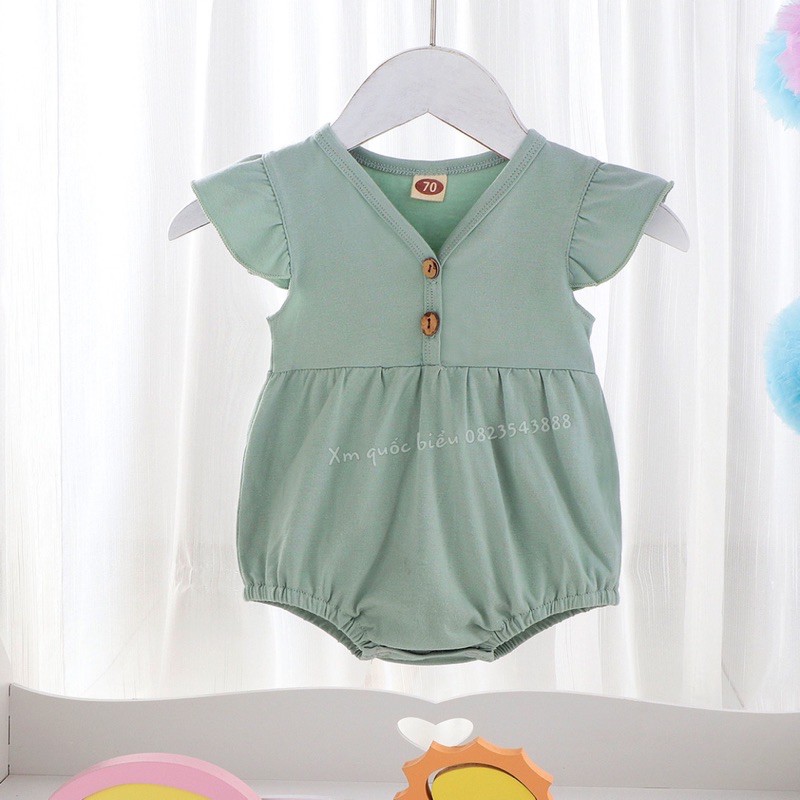 áo liền quần body bé gái( size 3-14kg)