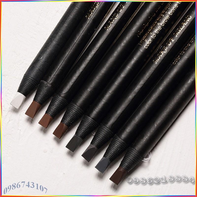 Chì xé kẻ mày cao cấp Haozhuang Make Up Milano Eyebrow Pencil siêu mịn bền màu AEP1 | BigBuy360 - bigbuy360.vn