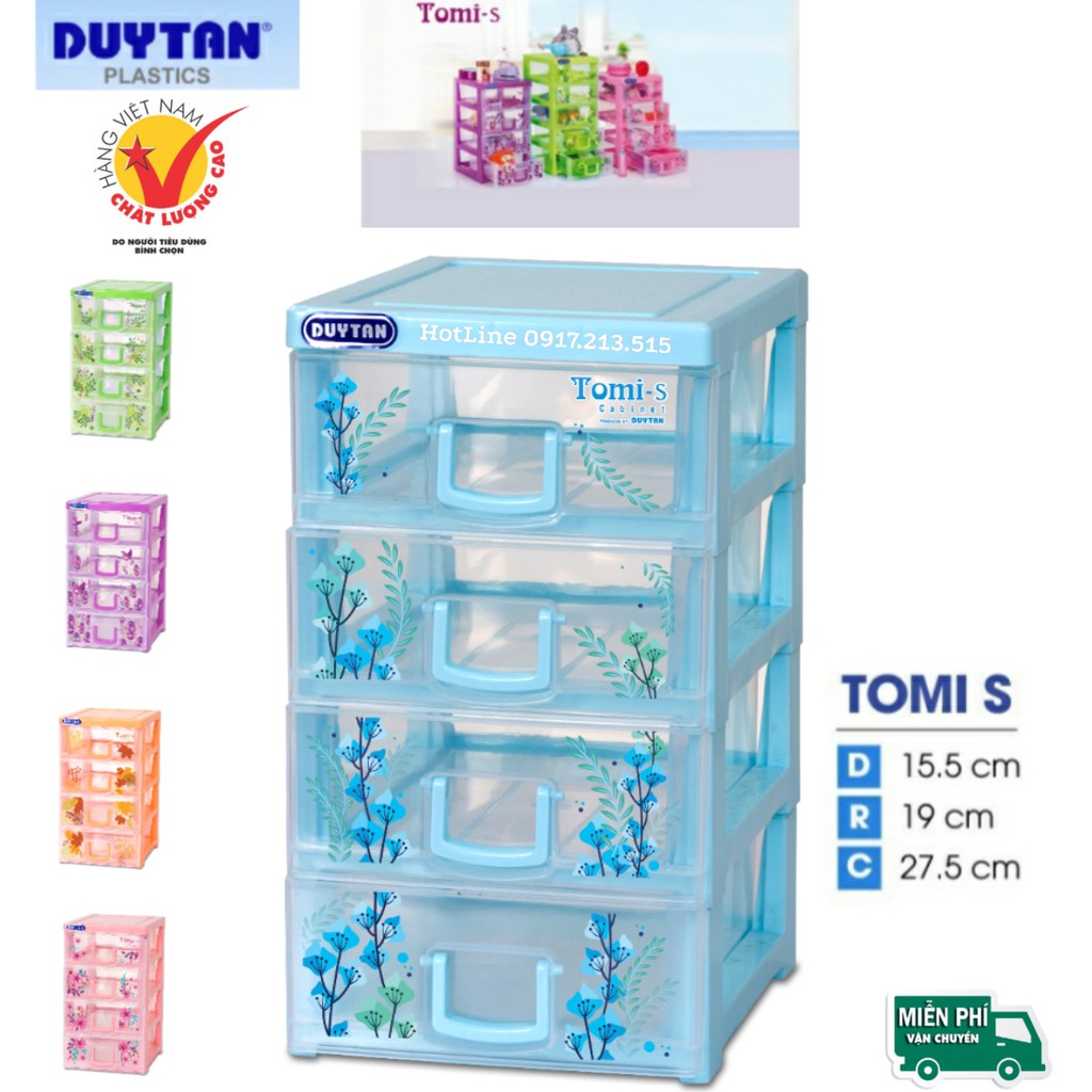 Tủ nhựa duy tân mini Tomi-S 4 ngăn