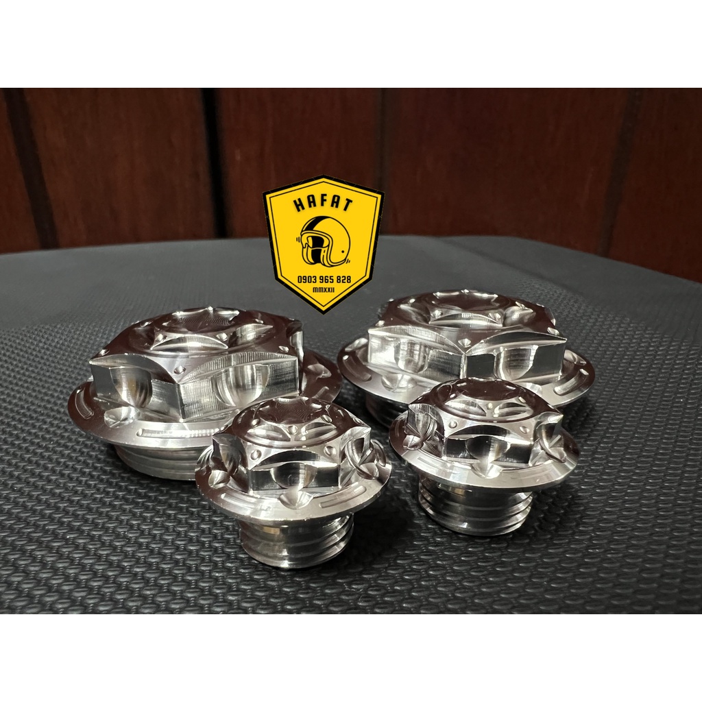 Ốc Mâm Lửa - Ốc Nắp Nhớt - Salaya Inox 304 Mẫu G3 Và Thái Cho Các Dòng Xe Yamaha - Honda