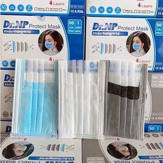 Khẩu Trang Y Tế 4 Lớp DR.NP Kháng Khuẩn/ hộp 50 cái