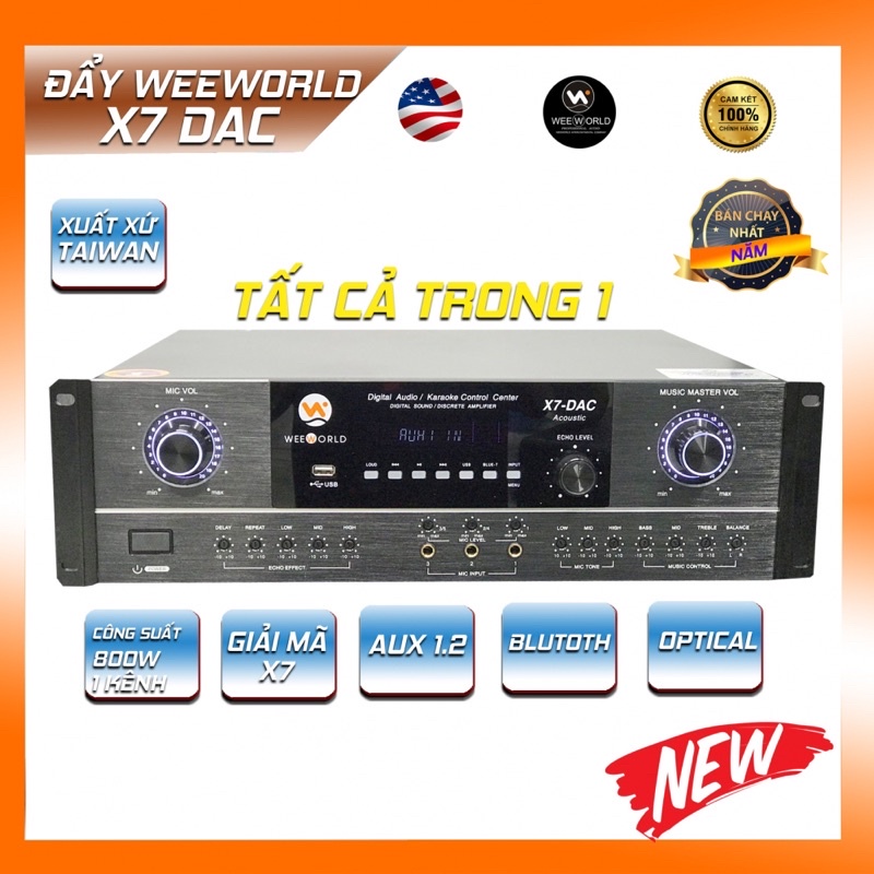 Đẩy liền vang WEEWORLD X7-DAC, tất cả trong một-qua sử dụng 1 tháng, như là hàng mới chưa bụi, nâng cấp nên bán lại.