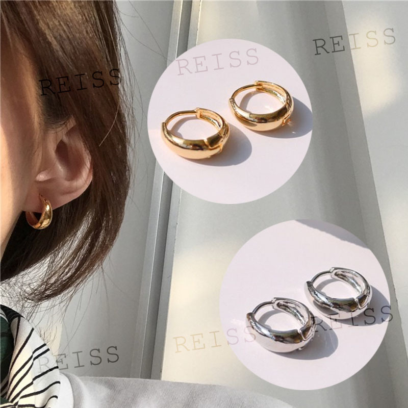 Khuyên Tai Tròn Mạ Vàng 14K Đơn Giản
