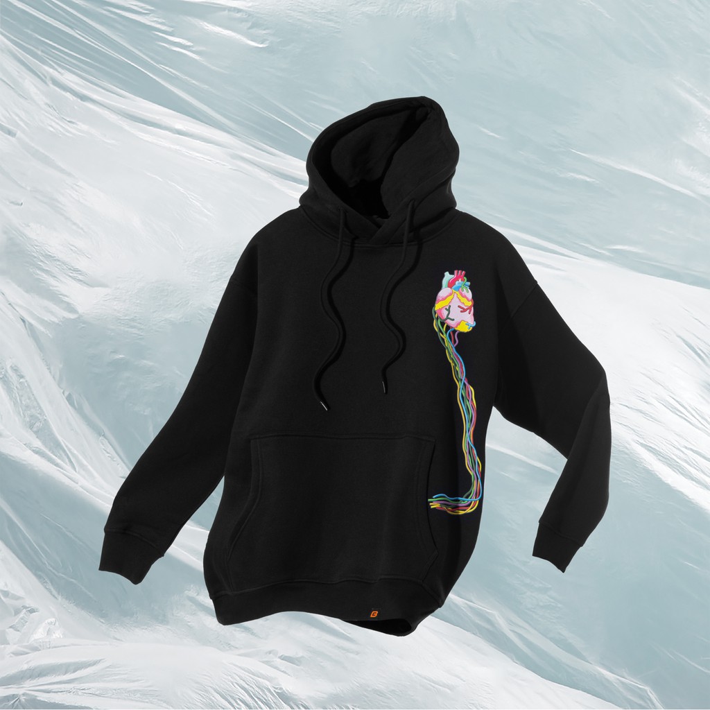 Áo Hoodie Có Mũ BSW Mẫu in Zombie Heart chất Nỉ Lót Bông cao câp