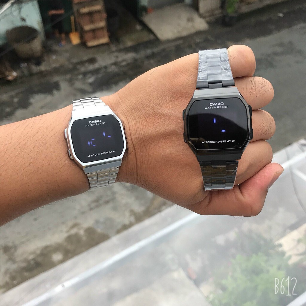 Đồng Hồ Điện Tử Nam, Nữ 💖𝑭𝑹𝑬𝑬𝑺𝑯𝑰𝑷💖 Đồng Hồ Casio Cảm Ứng A168, Mặt Tráng Gương, Đèn Led, Dây Thép Không Gỉ | BigBuy360 - bigbuy360.vn