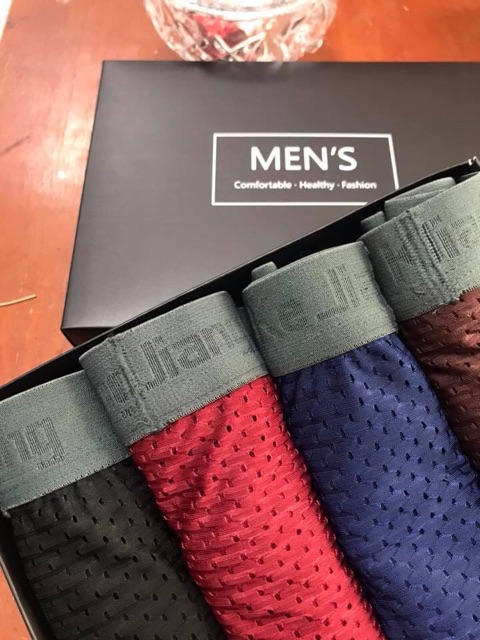 [MỚI TỰ CHỤP] Hộp 4 sịp đùi Keng thông hơi mã mới quần lót nam