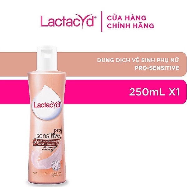 Dung dịch vệ sinh phụ nữ Lactacyd (FH) Pro Sensitive mới chai 250ml