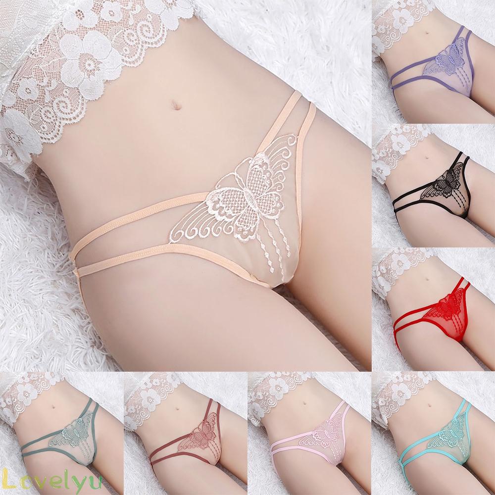 Quần Lót Nữ Vải Ren Trong Suốt Thêu Hoa Gợi Cảm