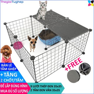 Tấm lưới lắp ghép chuồng quây cho thú cưng chó mèo (BÁN LẺ theo tấm) hàng có sẵn, số lượng lớn, tặng kèm chốt nối