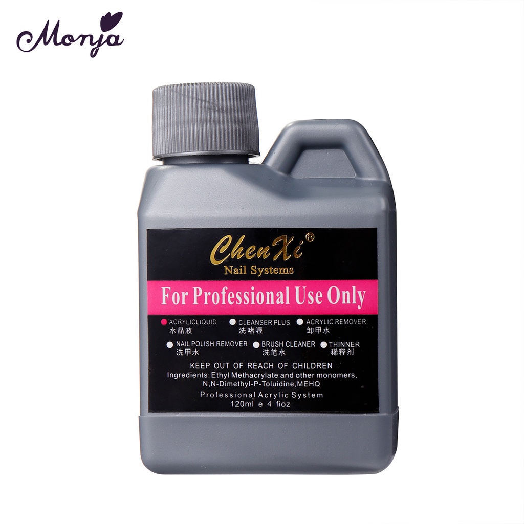 MONJA Lọ Dung Dịch Acrylic 120ml Hỗ Trợ Trang Trí Móng Nghệ Thuật Tiện Dụng