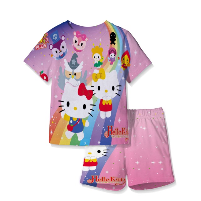 Đồ bộ in 3D hình mèo kitty cho bé gái