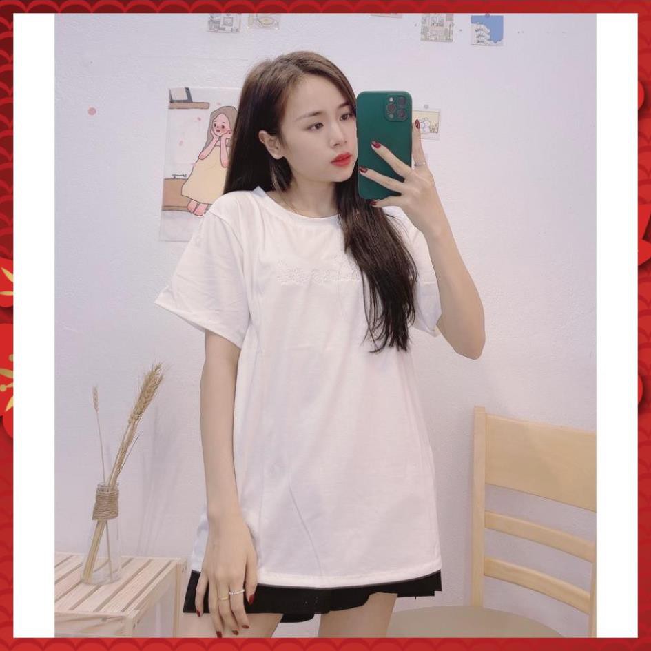 Áo Phông Nữ, Áo Thun Nữ Chữ Thêu Chất Thun Cotton Hàng Qc Siêu Mát | BigBuy360 - bigbuy360.vn