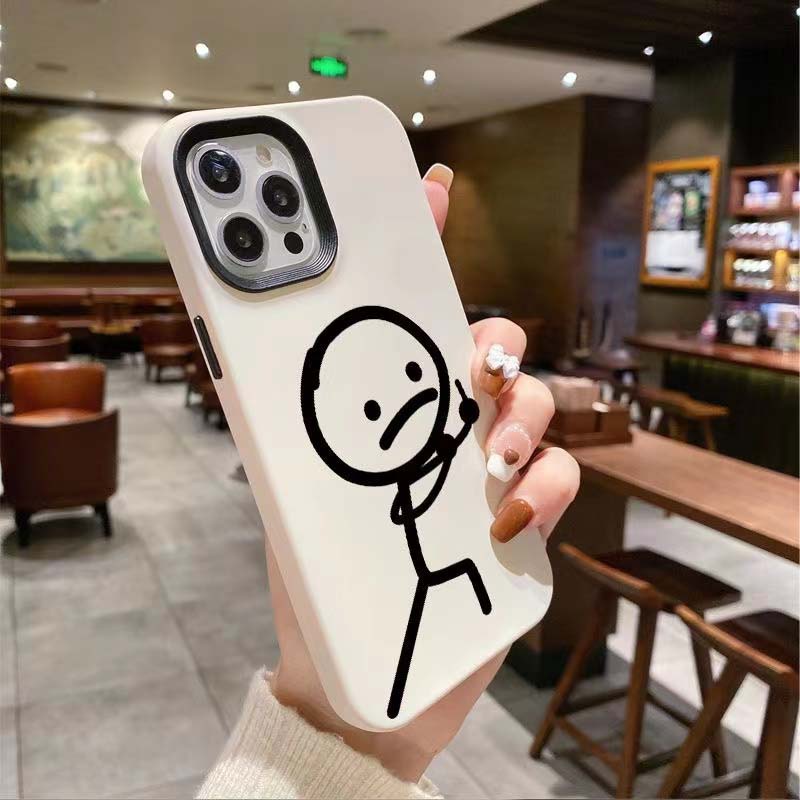 Ốp Điện Thoại Silicon TPU Mềm Chống Sốc In Hình Người Nhỏ Cho iPhone 14 13 12 11 Pro Promax 6 6S 7 8 Plus X XR XSMax SE