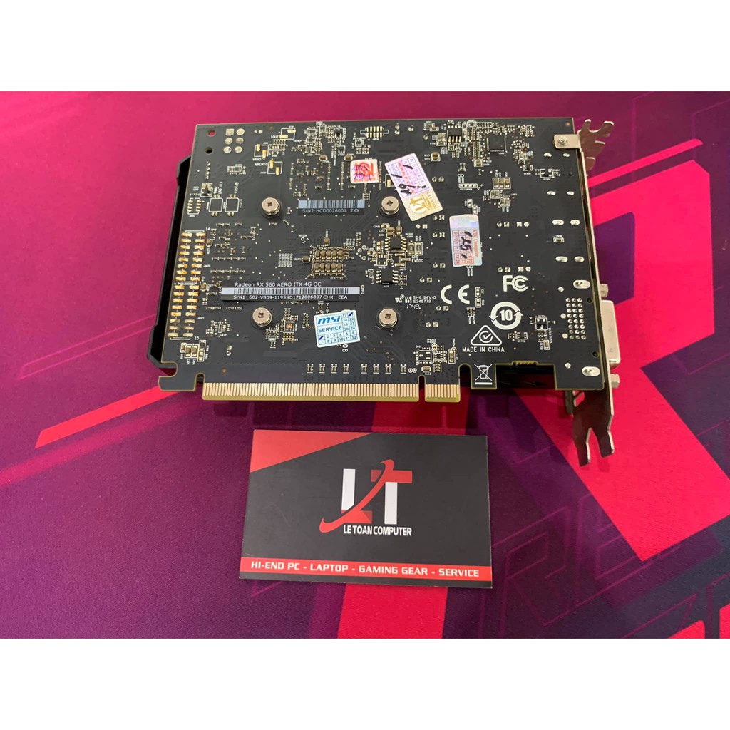 Card màn hình Msi Radeon RX560 4GB DDR5 OC