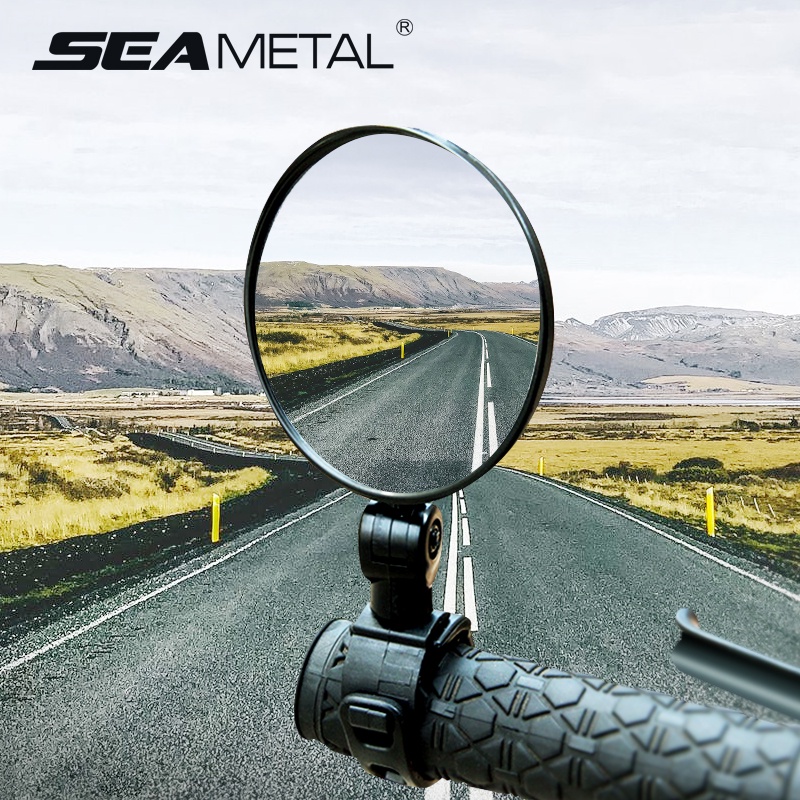 Gương Chiếu Hậu Xe hình tròn bầu dục bằng kim loại phản quang an toàn cho xe máy/xe đạp 