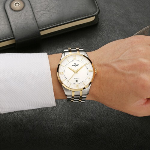 Đồng hồ nam SR WATCH CHÍNH HÃNG SG8883, DÂY KIM LOẠI