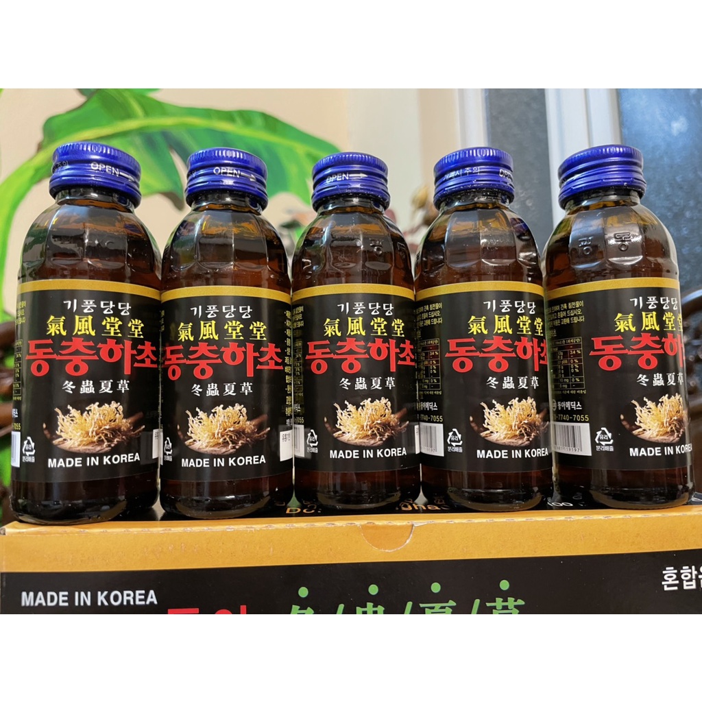 Nước đông trùng hạ thảo hàn quốc, hộp 10 chai - Đông trùng hạ thảo Dong A cao cấp