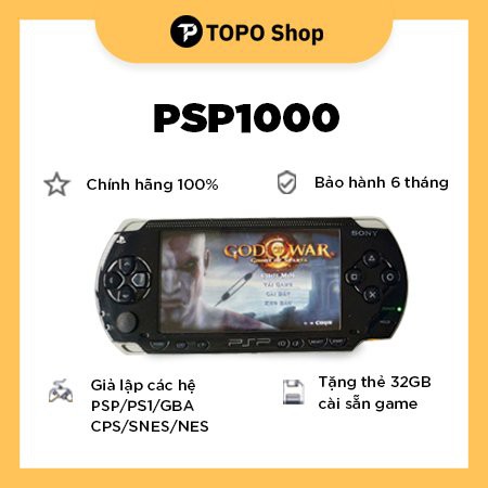 Máy PSP1000 + Thẻ 32GB ( Full game PSP/PS1/GBA/NES/SNES/GAME XÈNG) + Đủ phụ kiện