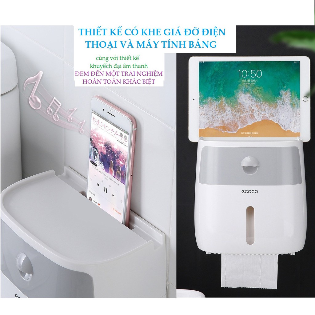 HỘP ĐỰNG GIẤY VỆ SINH ECOCO ĐA NĂNG - THÔNG MINH | BigBuy360 - bigbuy360.vn