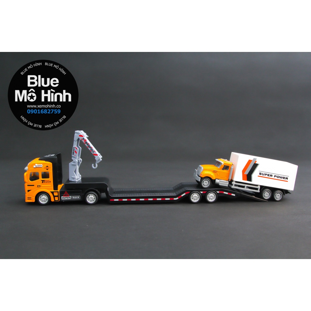 Xe mô hình xe cần cẩu container chở xe Super Power