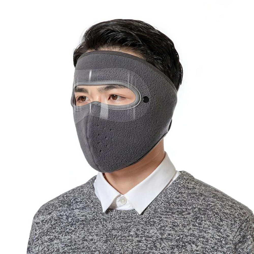 Khẩu trang kính ninja 2 trong 1 lót nỉ chống mưa gió lạnh bảo vệ mắt