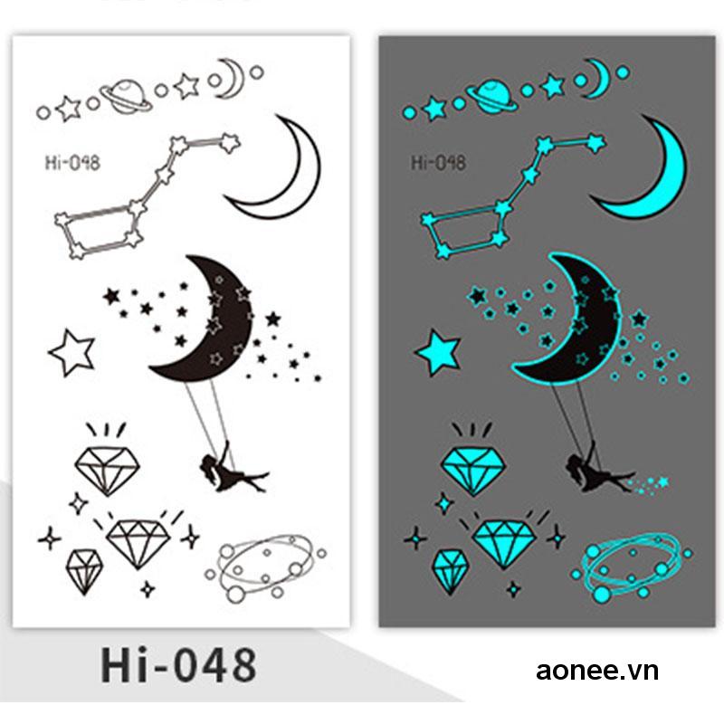 ✨✨Miếng Dán Hình Xăm Phát Quang Chống Thấm Nước Hình Bướm Độc Đáo