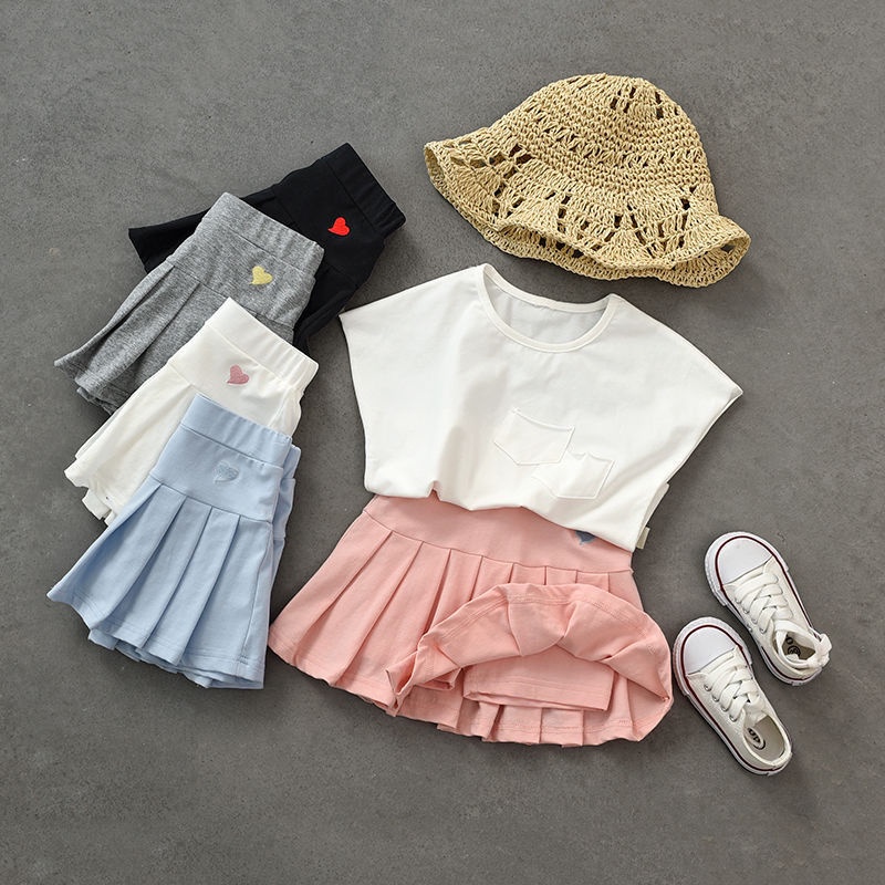 Chân Váy Xếp Li 100% Cotton Cho Bé Gái